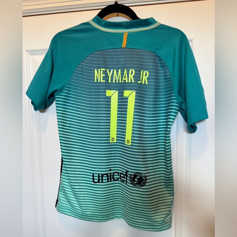 NIKE BARCELONA 2016/17 THIRD SHIRT NEYMAR #11 FIFA CLUB LA LIGA PATCH SIZE US S
